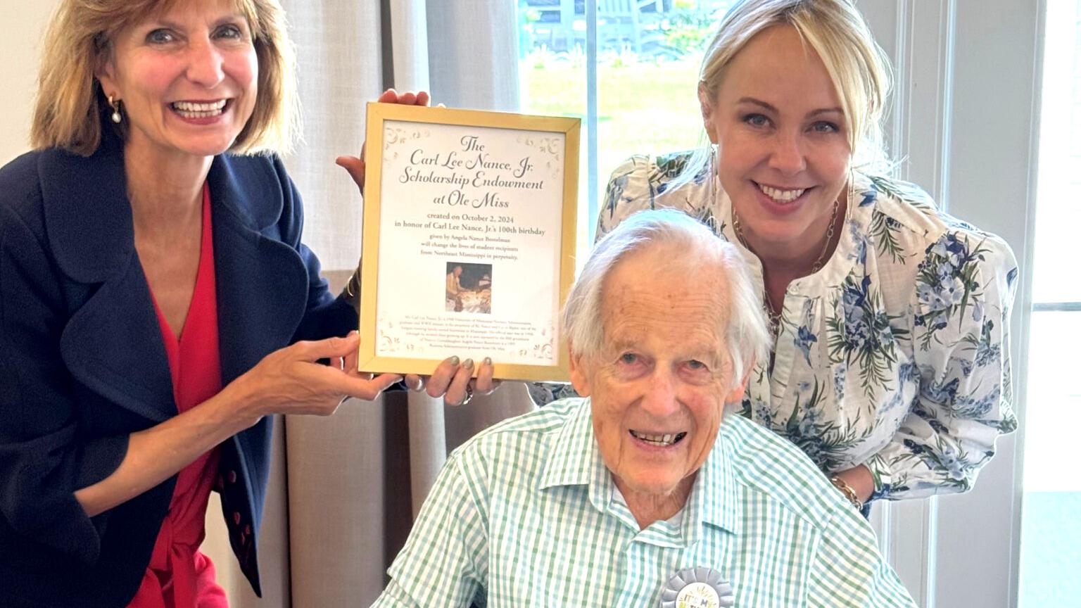 Ole Miss alumna honors grandfather with named endowment in WWII vet's honor